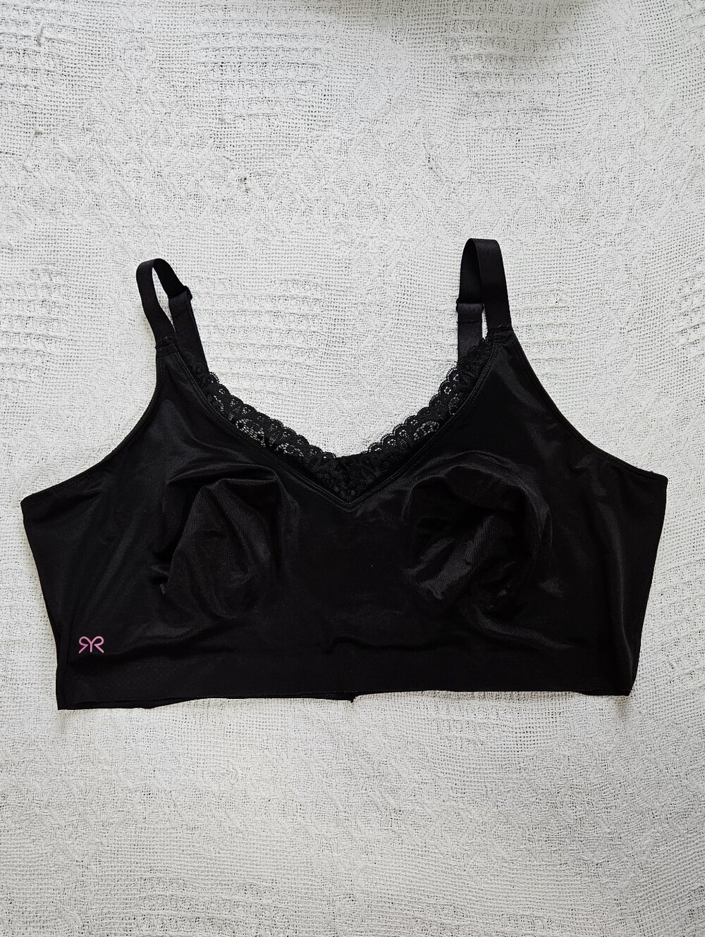 Ruby Ribbon Heritage Diva Lace Demiette Bra #1809 Women's Size 44 in black